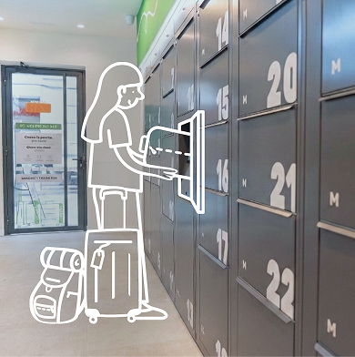 Cacifos da Locker in the City para guardar a sua bagagem